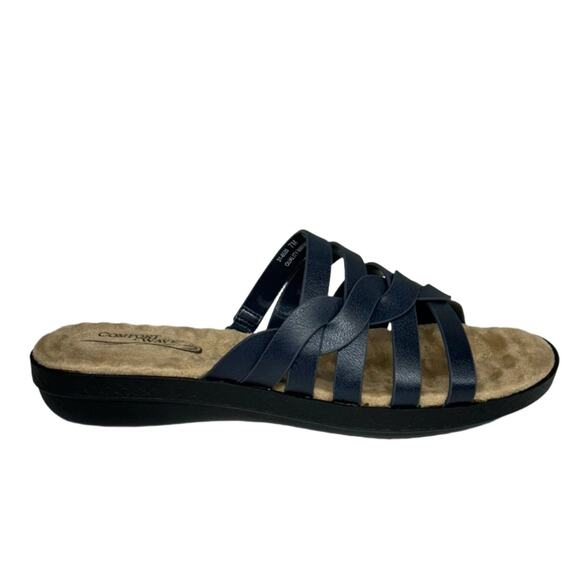 Comfort Wave Easy Street Sheri Navy Sandals Size 7 New - Picture 1 of 4